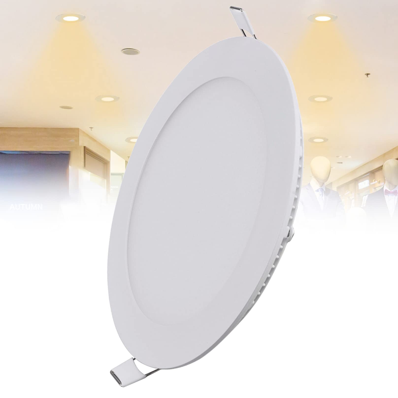 TTiiLoe 15W LED Recessed Ceiling Light, 3000K Warm White Ultra-Thin Spotlight, Hole Φ 180 mm, 960lm LED Integrated Downlight for Hallway Corridor Kitchen