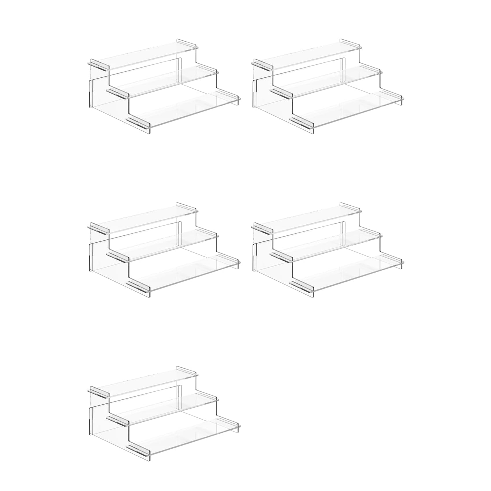 Hndhbfgrt 5X Acrylic Risers Display Stand, Cupcake Holder, Perfume Organizer Stand, Display Shelf for Figures and Collection