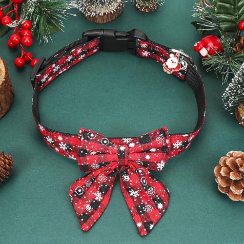 Weihnachtshalsband für Katzen und Hunde,Weihnachten Hundehalsband Einstellbar,Hunde Geschenke Weihnachten,Trainingshalsband(L)