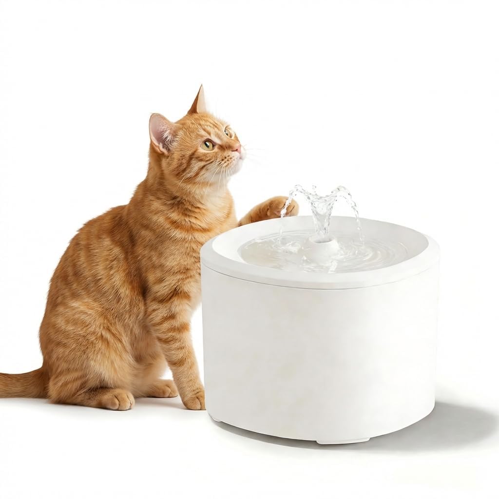 Cat Water Fountain For Drinking,2.5L/84oz Automatic Pet Drinking Fountain with 3 Filters & Pump,Cat Fountain,Automatic Circulating Cat Bowl for Cats, Dogs, Multiple Pets,water fountain cat bowl
