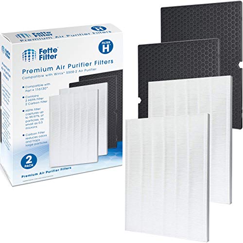 Fette Filter - Premium Air Purifier Replacement Filter Set Compatible with Winix 116130