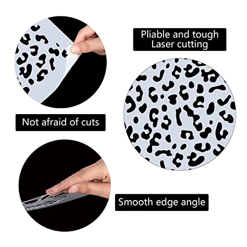 GORGECRAFT Leopard Print Stencil Template Geometric Pattern 30x30cm Large Reusable Plastic Square Stencil Sign for Painting on Wood Wall Scrapbook Card Floor Drawing DIY Decor Crafts - Image 3