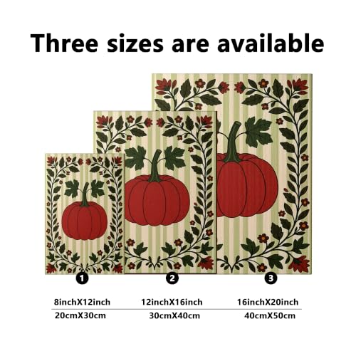 Lienzo decorativo de calabazas otoñales de 16x20 pulgadas para pared 6