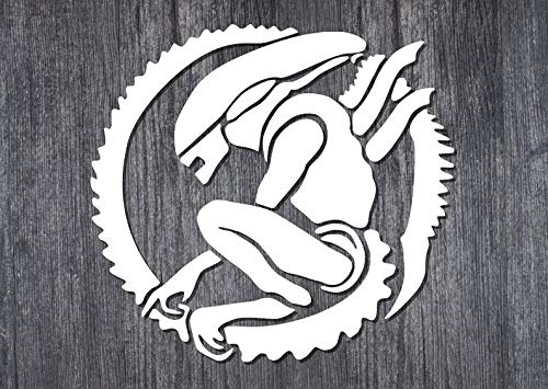 Celycasy Alien Xenomorph Auto-Aufkleber, Vinyl-Aufkleber, Vinyl-Aufkleber, Aufkleber, Autoaufkleber, Autoaufkleber, Fenster-Aufkleber, Autofenster, Aliens