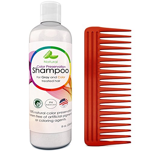 Natural Shampoo for Color Treated Hair - Hair Color Preservation Sulfate Free Shampoo