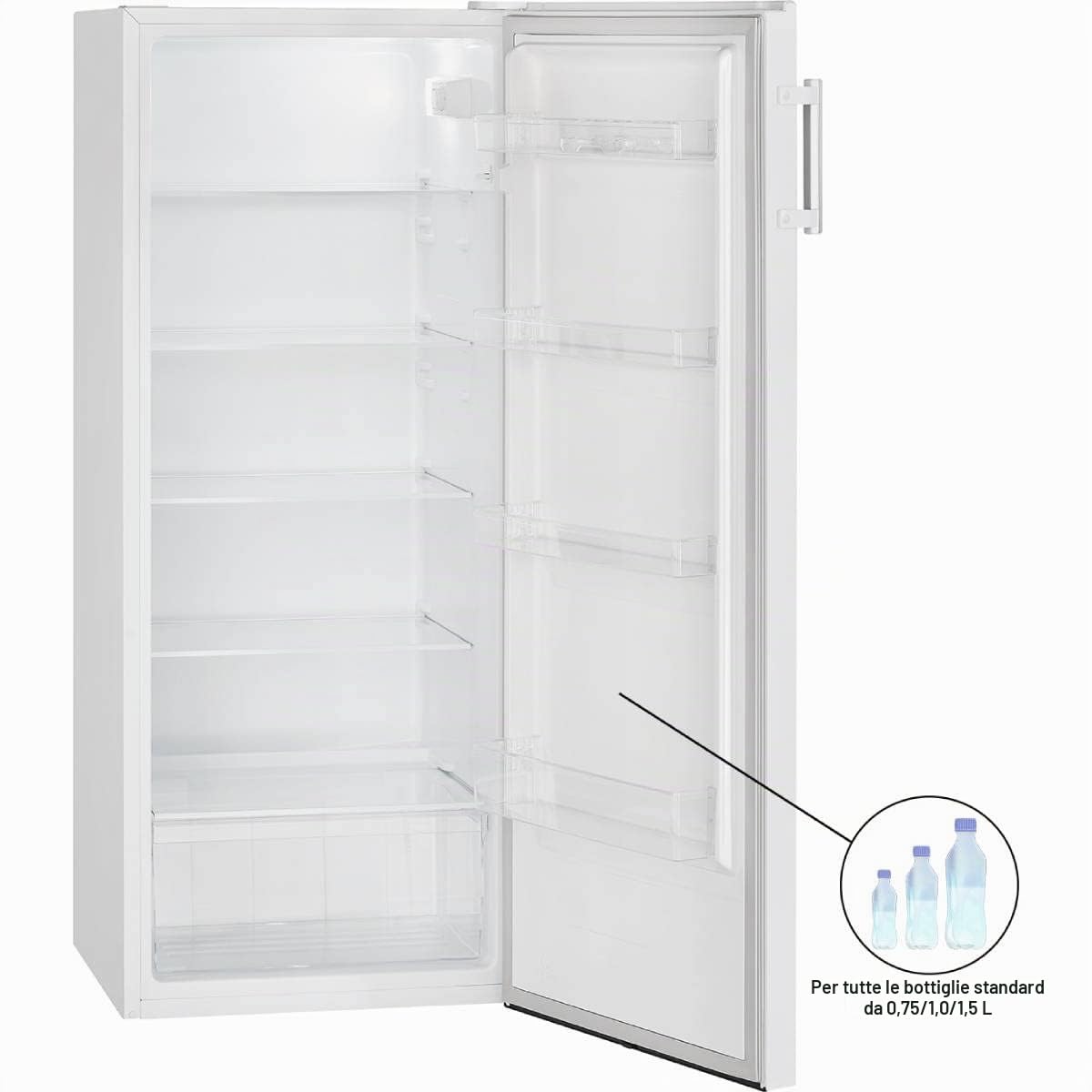 Bomann VS 7316.1 Frigorifero intero/illuminazione a LED/porta sostituibile/capacità netta: 242 litri/bianco