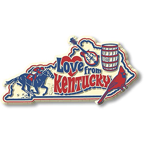 Imán decorativo Love from Kentucky 3.6" x 1.8" Rubber