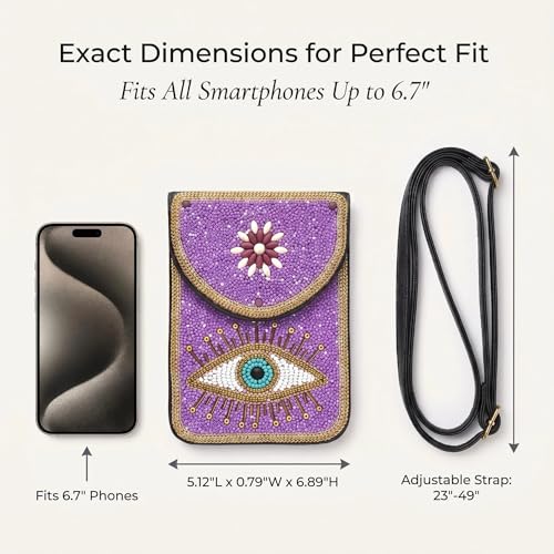 Image of Small Crossbody Bags for Women Designer Cell Phone Bag Boho Shoulder Wallet Purse