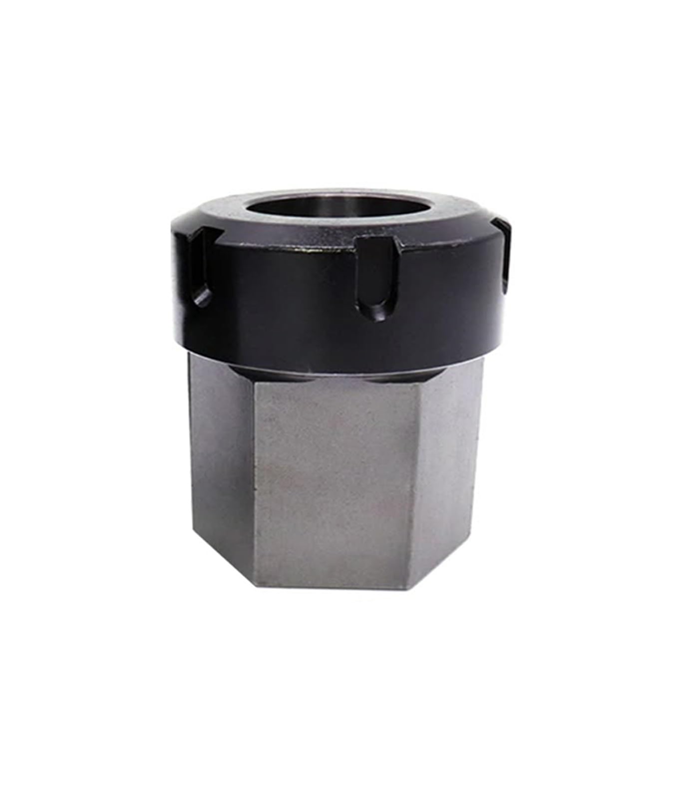 ER32 Collet Block, ER Collet Chuck Block Hard Steel Hex Square Through Hole ER25 ER32 ER40 Turning Tool(Hex,ER40)