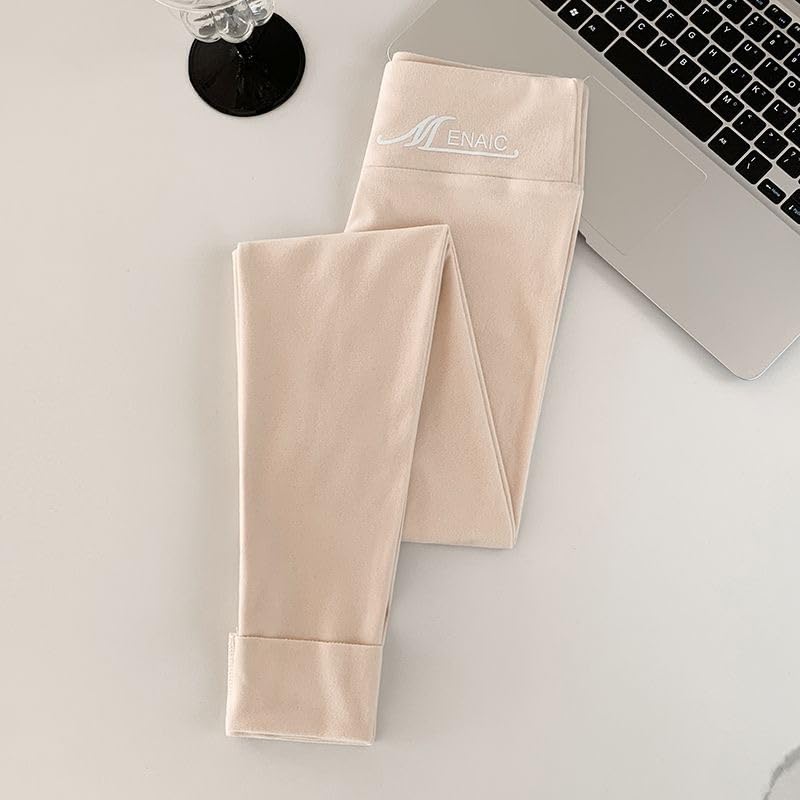 Image of Celary Women's Nude Fleece Lined Leggings - Winter Warm Pantyhose Look, Thermal Tights, Soft & Stretchable Winter Stockings