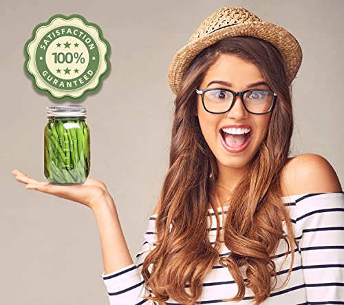 Dalzom® 48Pcs Canning Lids With Rings Wide Mouth, Premium Mason Jar Lids With Bands/Rings For Wide Mouth Ball, Kerr Jars - Food Grade Material, 100% Fit & Airtight For Wide Mouth Mason Jars #TOP6