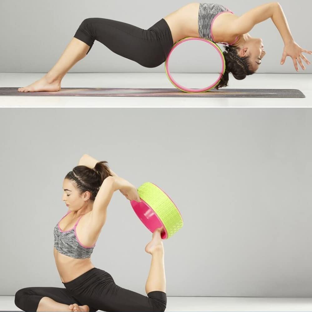 Ruota Yoga Cerchio Forma Vita Bodybuilding Palestra Allenamento Attrezzature per Il Fitness Cerchi Pilates TPE Yoga Ruota Allenamento Posteriore