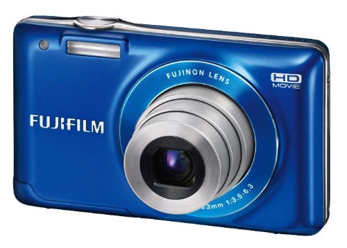 Image of Fujifilm FinePix JX500 14MP Point-and-Shoot Digital Camera (Blue) with SD Card, Carry Case