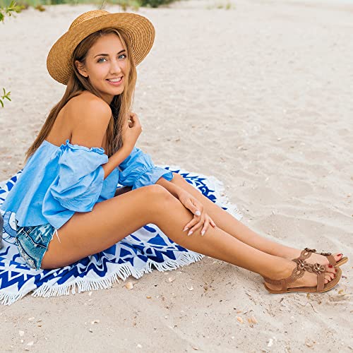 Summer Floral Open Toe Sandals for Women: Casual Beach Footwear