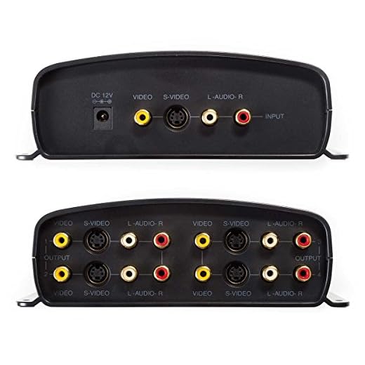 RadioShack 1500320 1-Input/4-Output A/V Component Video Sound S-Video Distribution Amplifier Splitter