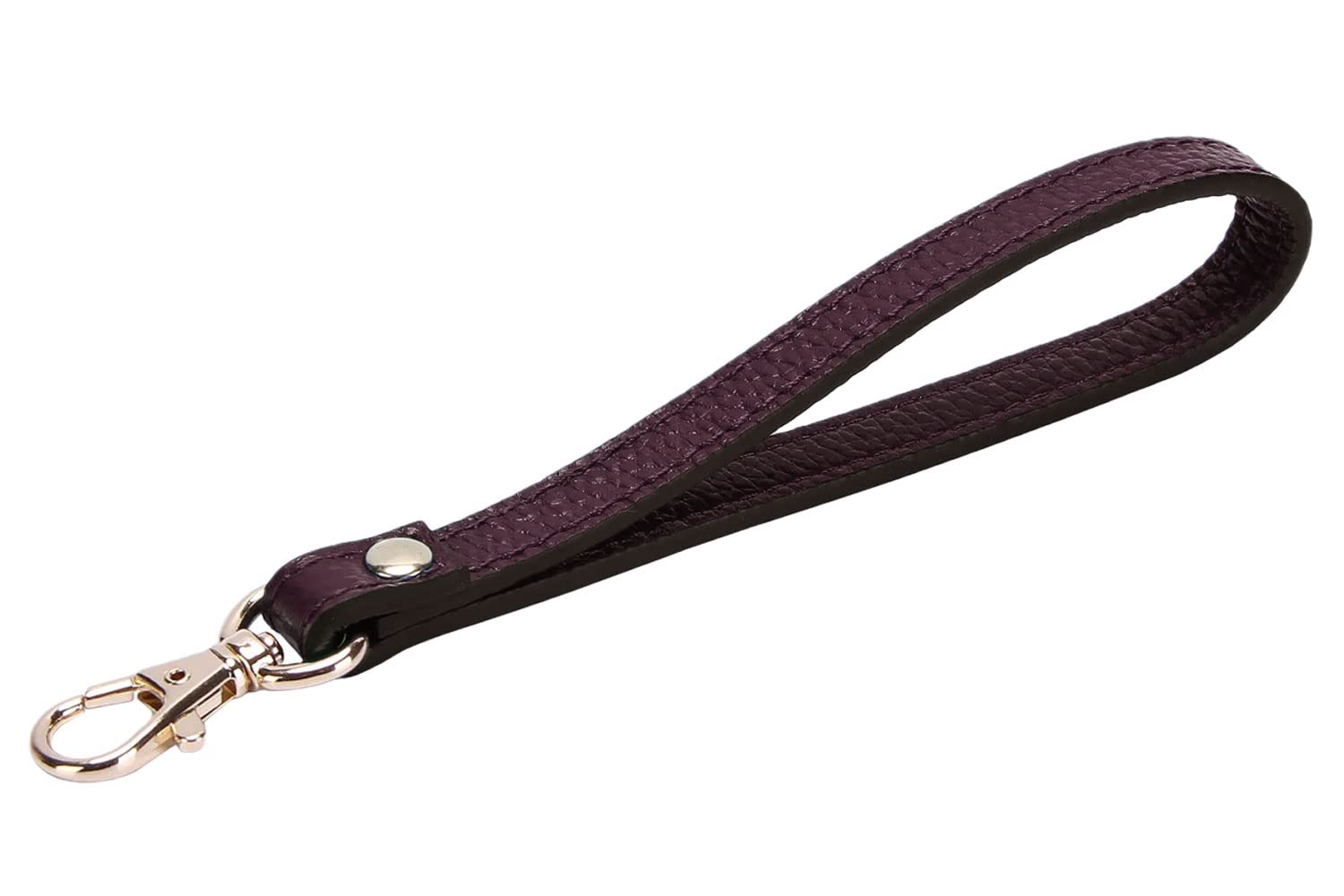 Vanenjoy Women's Purple Genuine Leather Keychain Wristlet Keychain Strap For Wallet Purse Clutch Cellphone Wristlet Key(Purple)