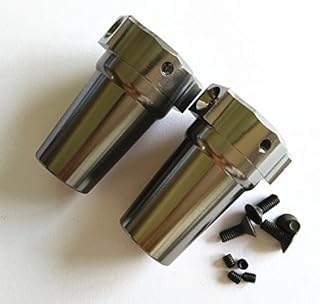 EPTNNASO Aluminum Rear Straight Axle Adapter for 1/10 Crawler RC Car RR10/SMT10/Wraith/Yeti Gunmetal
