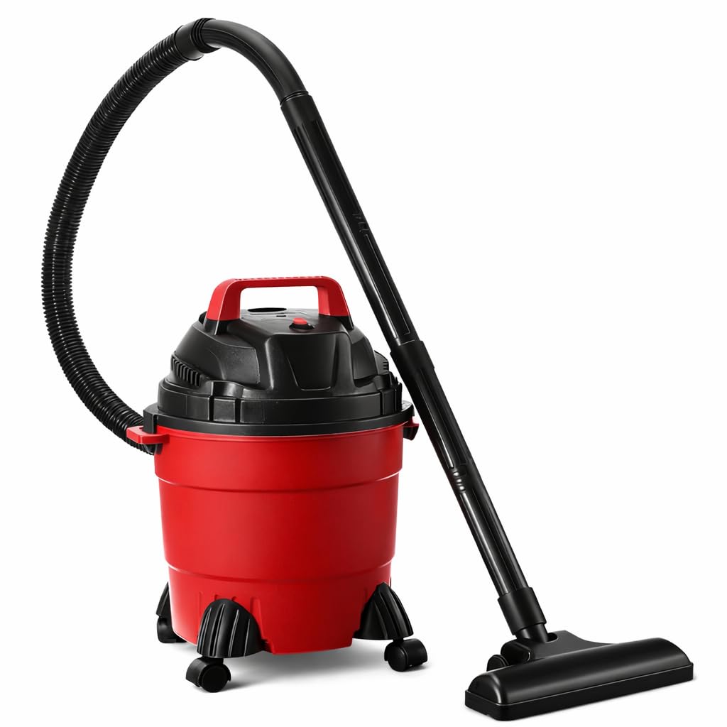Wet and Dry Vacuum Cleaner, Red and Black