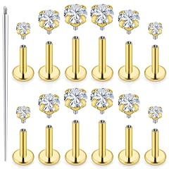 Gold-18G（1.0mm)-6mm 7mm 8mm Bars-2mm 3mm 4mm CZ