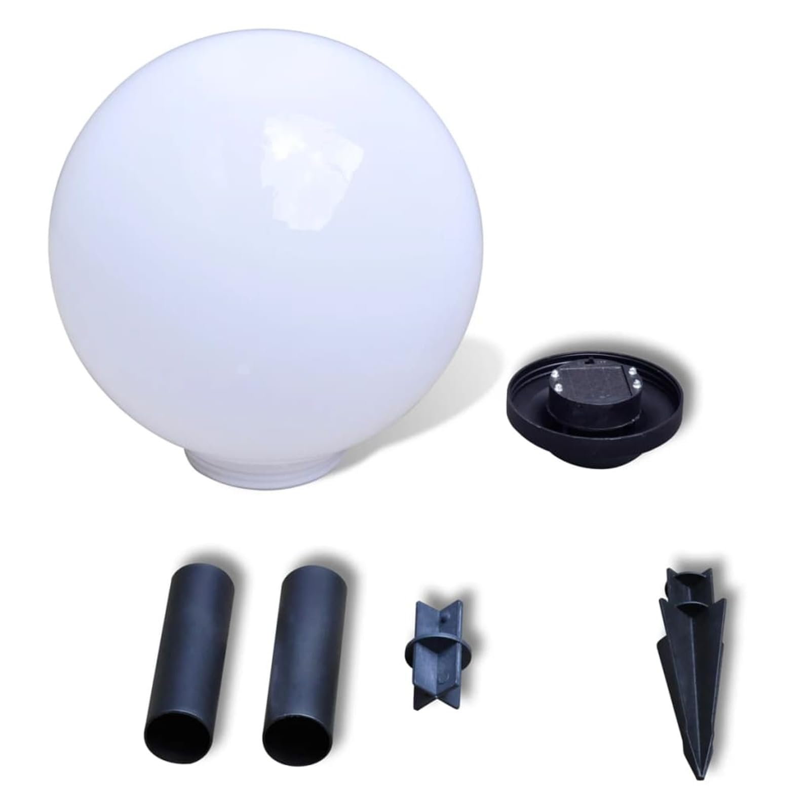 Lampione Solare a LED da Giardino 2 pz 30 cm con Picchetto,Lampione da Giardino Moderno,Illuminazione per Esterni,Lampione da Giardino Esterno-40865