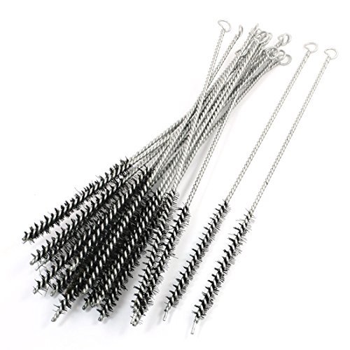 19 Pcs Metal Tubing Single Stem Twisted Wire Bore Brushes 14mm x 300mm