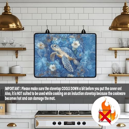 Image of Moutain Sun Set Extra Large Silicone Stove Cover Mat 30 x 21 Inches Square Stove Cover Glass Countertop Gas Burners Protector Large Dish Drying Pad for Kitchen