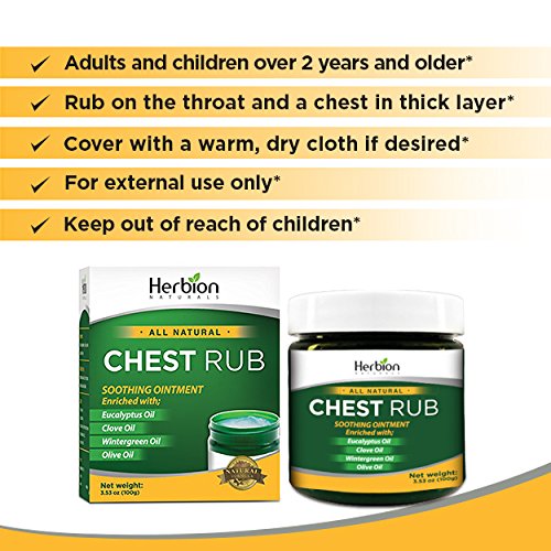 Herbion Naturals Chest Rub, Natural Soothing Ointment, Relieves Chest Congestion, Reduces Muscle Aches - Image 4