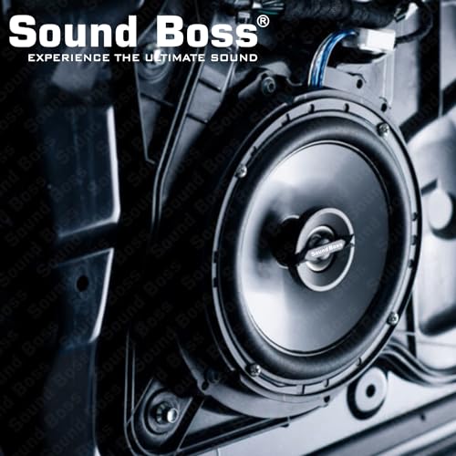 Image of Sound Boss Car Speaker SB-CX-62SI Premium 16.51 cm (6.5 inch) 2-Way Coaxial Speakers (Black), Peak Power - 380 W, RMS Power - 75W, Rated Power - 70W