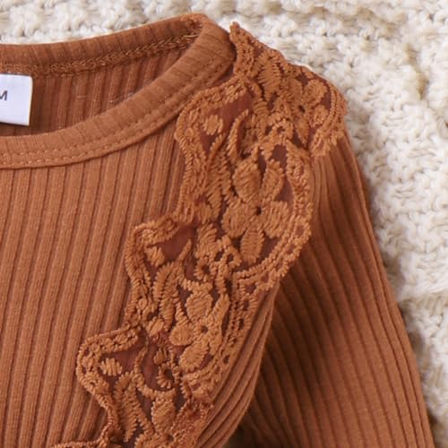 Baby Girl Clothes Fall Winter Outfit Plaid Romper Long Sleeve Dress Ruffles Bodysuit with Bow Headband3