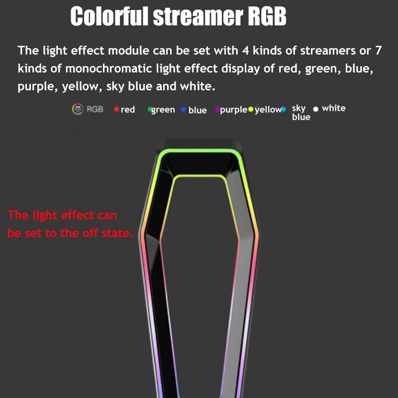 viby rgb headset stand multi functional headphone holder hanger display shelf with 3 usb 2 0 virtual 7 1 surround sound 3 5mm port color onecolor
