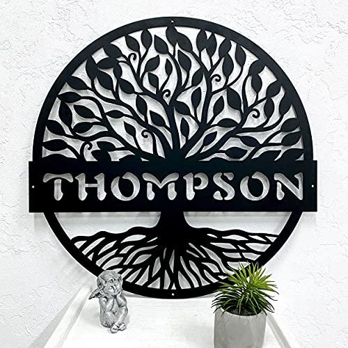 Genuine Realsteel Brand I Tree Of Life Metal Monogram I Last Name Sign I Personalized Metal Sign I Outdoor Wall Décor I Garden Décor I Metal Art I Welcome Sign #TOP27