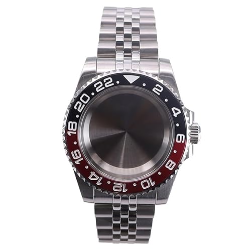 1個 20bar 40mm Nh35 時計ケースガラス Nh35 Nh36 Nh34 Miyota8215 Eta2824 PT5000ムーブメント ジュビリーバンド 120クリックベゼル GMT(Solid cover 2,Miyota 8215)