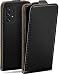 Produktbild moex Flip Case für Samsung Galaxy A53 5G Hülle klappbar, 360 Grad Rundum Komplett-Schutz, Klapphülle aus Vegan Leder, Handytasche mit vertikaler Klappe, magnetisch - Schwarz