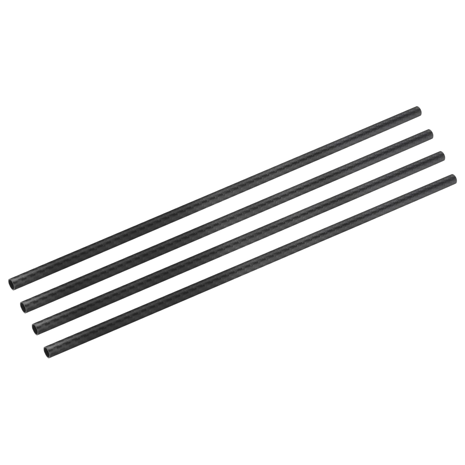 QUARKZMAN 4Pcs Tubes en Fibre de Carbone 8 x 10 x 420mm Surface Mate Tige en Carbone Enroulée en 3K pour avion RC Quadcopter Multicopter