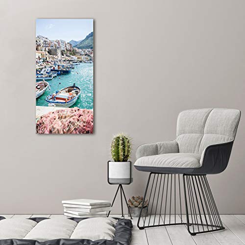 Tableaux pour la mur en plexiglas Tulup 50x100 cm bleu architecture