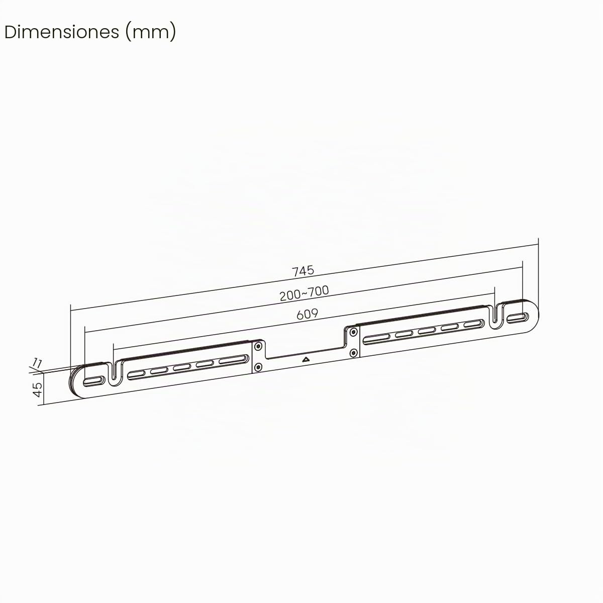 my wall Soporte de Pared para Barra de Sonido SONOS® ARC Ultra HS29L – Diseño Delgado, antivibración, Montaje Flexible sobre y Debajo del televisor