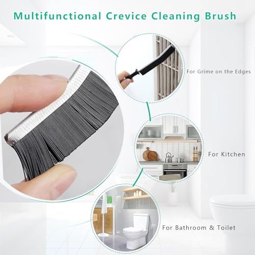 Image of 2 Pcs Gap Cleaning Brush, 2023 New Hard Bristle Crevice Cleaning Brush, Grout Cleaner Scrub Brush Deep Tile Joints,Multifunctional Crevice Cleaning Brush for Bathroom, Kitchens Tiles Window Slots