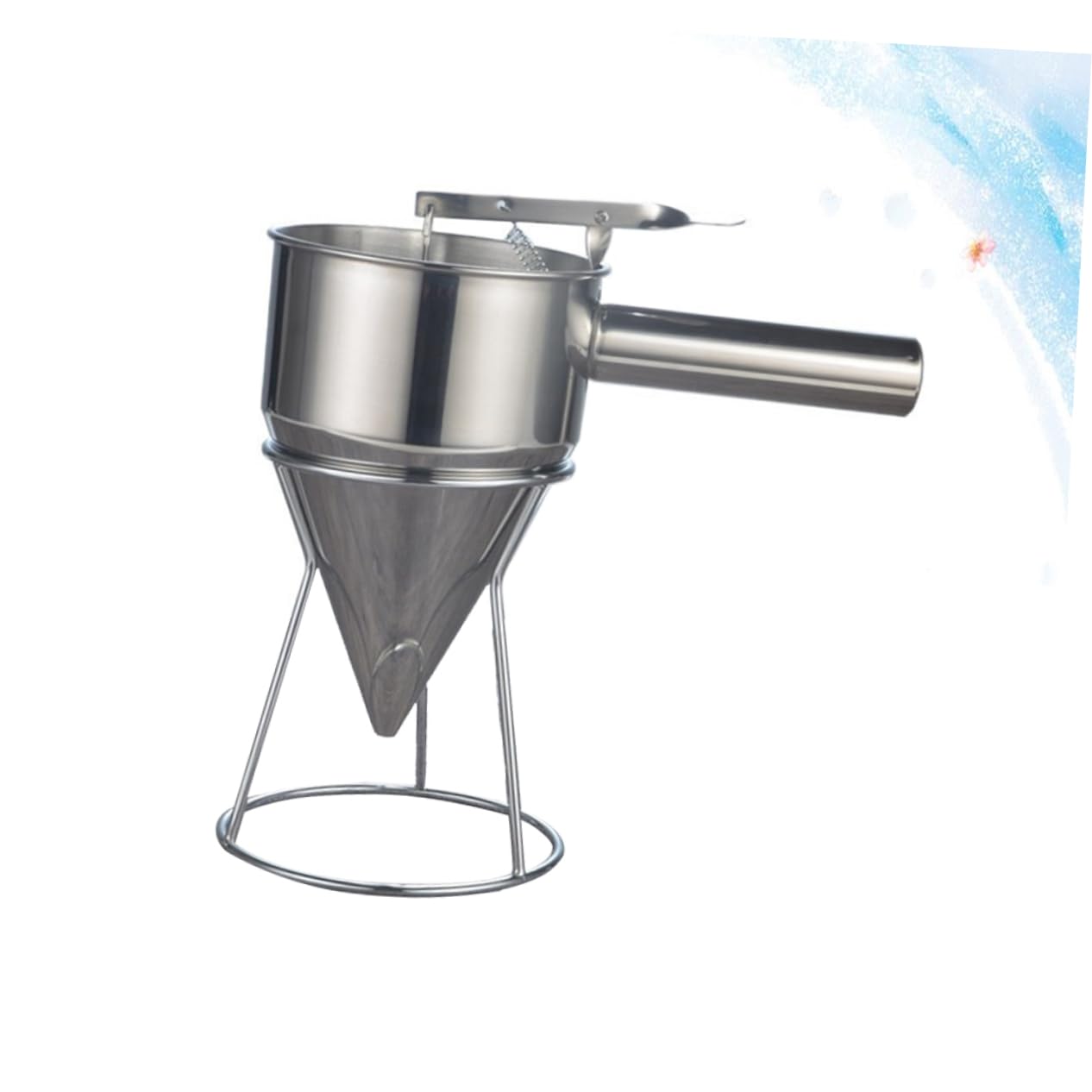 Embudo Cónico de Acero Inoxidable con Rejilla para Hornear