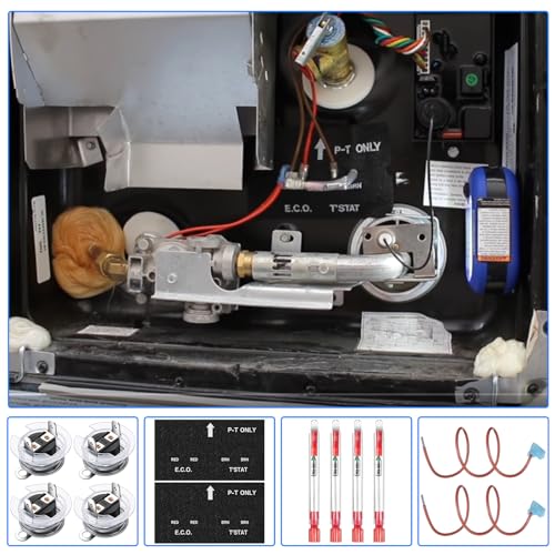 Image of Dreyoo RV Water Heater Thermal Cutoff Kit with ECO Thermostat Assembly, Compatible with Atwood 93866 91447 Water Heater Parts, Thermal Cutoff Fuse Fits GC6AA-10E GC10A-4E GCH6-4E GCH6-6E(2 Pcs)