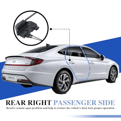 Image of Door Lock Actuator Assembly Rear Right Passenger Side 81420-3S000 | Compatible with 2011-2015 Hyundai Sonata 2.0L 2.4L L4