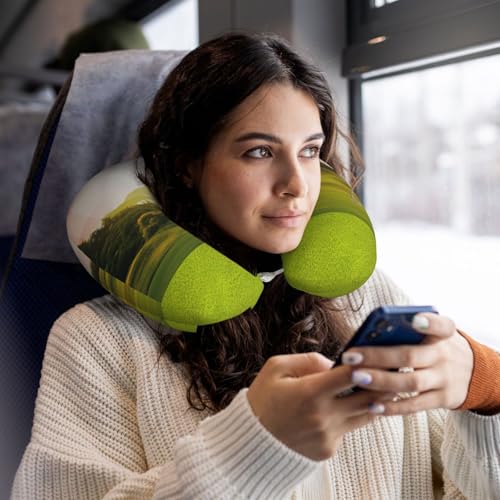 Almohada de espuma viscoelástica para viaje cuello U miniatura 6