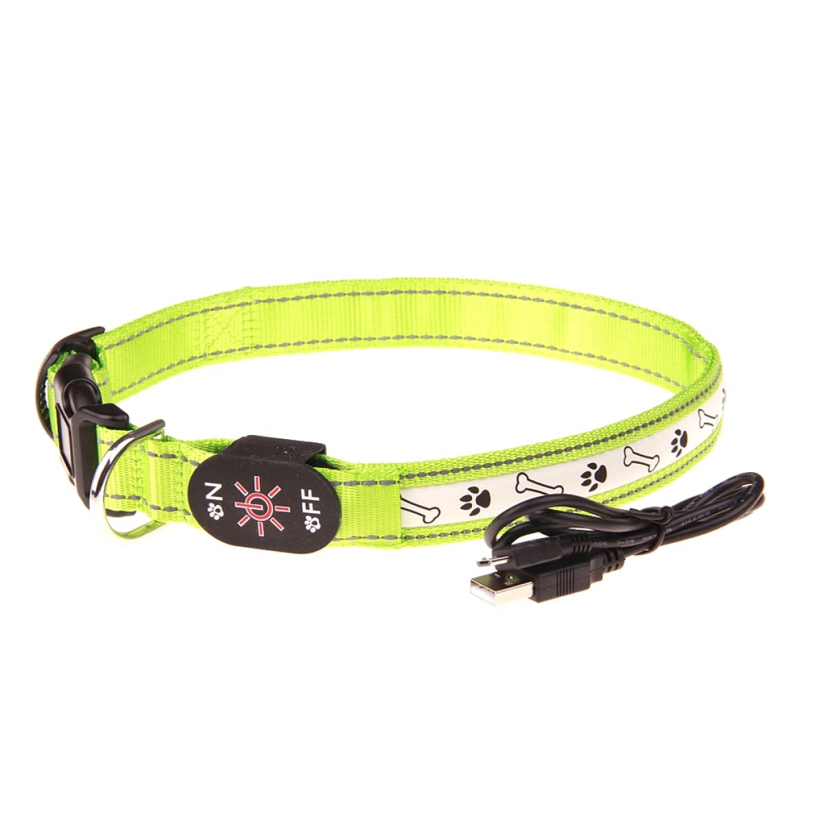 POPETPOP 3piezas Collar Led para Perros Luz Intermitente y Carga USB Collar para Mascotas para Paseos Nocturnos y Seguridad De Perros