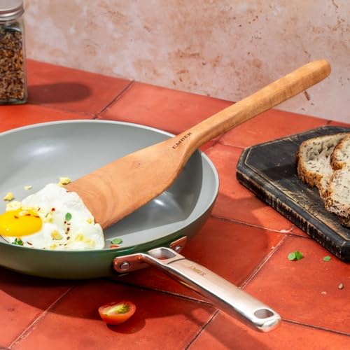 Image of Ember Cookware Wooden Spatula - Neem Wood Cooking Utensils | ISI Certified | Eco-Friendly & Durable Kitchen Tools | Heat-Resistant & Non-Scratch