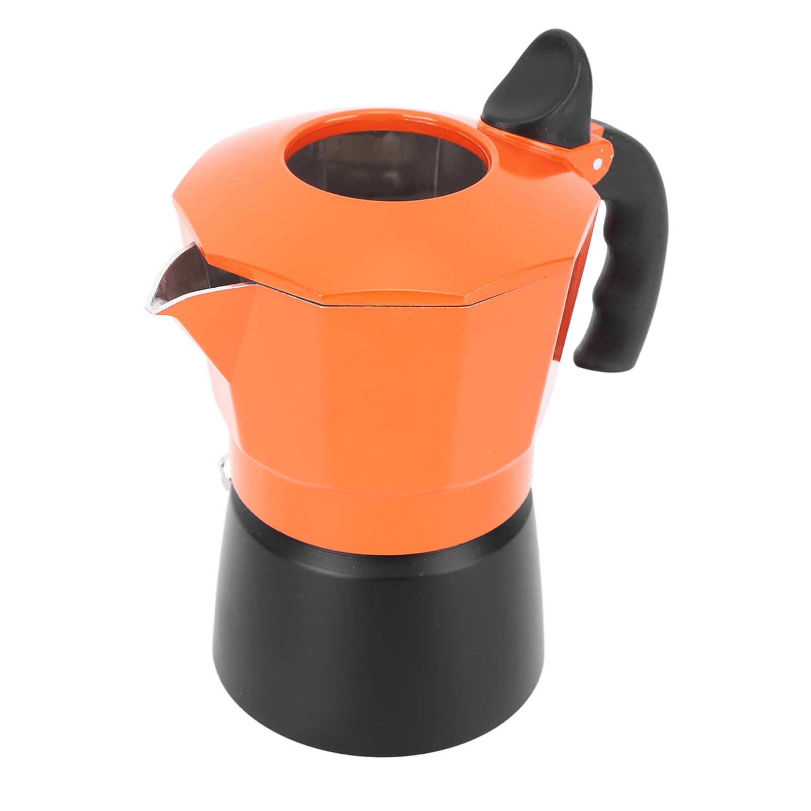 Stovetop Coffee Pot, 2 Valve Aluminium Alloy Coffee Press Tea Maker Pot No Drip Spout 3 Cup 6 Cup Available for Office Home (6 Cups 300ML)