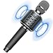 Karaoke Microphone Wireless Singing Machine with Bluetooth Speaker for Cell Phone/PC, Portable Handheld Mic Speaker Support Reverb/Duet (Black)