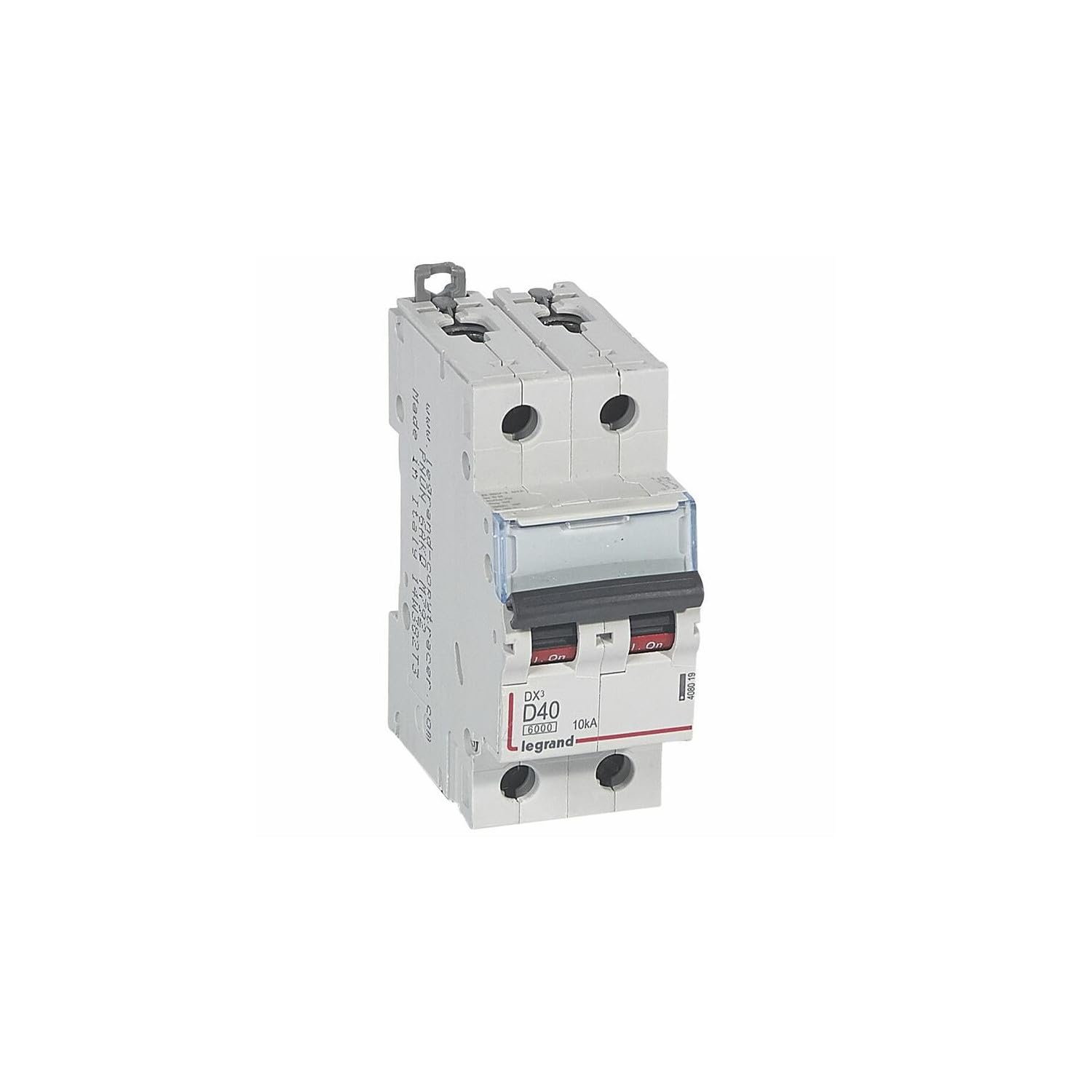 408019 Disjoncteur bipolaire 40A - 2P Courbe D - 6/10kA - À vis - Legrand DX3