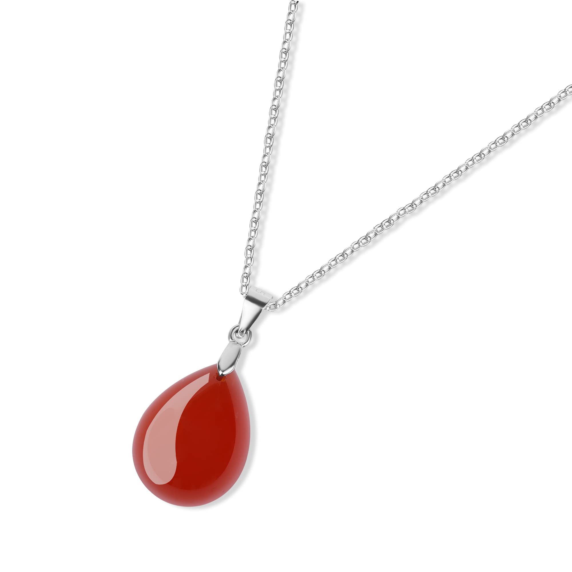 GAVUSilberkette mit Wassertropfen Anhnger