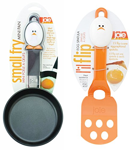 Joie Mini Nonstick Egg and Fry Pan, 4.5" and Lil Flip Nylon Egg