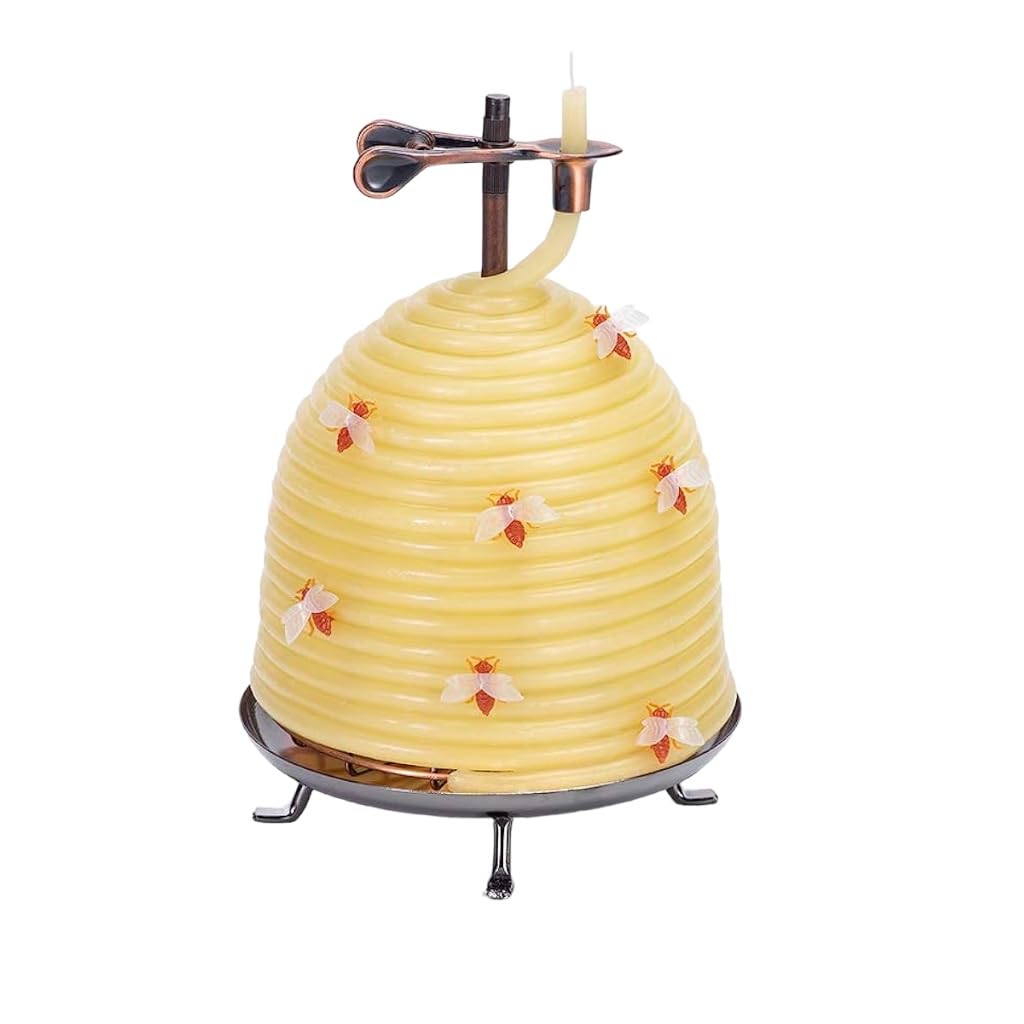 Candle by the Hour 120-Hour Beehive Candle, Eco-Friendly Natural Beeswax with Cotton Wick