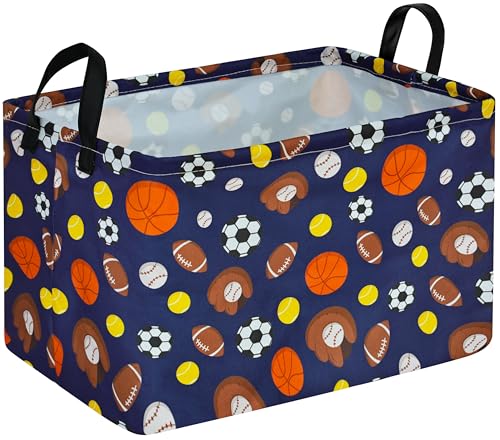 Image of MAIZMZ Kids Hamper Storage Bins Organizer Toy Box Laundry Basket Large Canvas Collapsible Chest for Home /Dorm /Kitchen /Pet /Office /Closet /Shelf /Gift Baskets